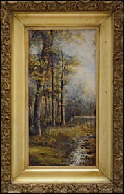 Неизвестный художник (Зайцев (?)) «В лесу осенью», конец XIX – начало XX вв.
