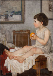 Любимов Александр Михайлович (1879–1955). «Портрет ребенка с апельсином», 1908 г.