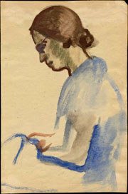 Жегин (Шехтель) Лев Федорович (1892–1969) «Портрет жены», 1950-е гг.