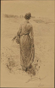 Парамонов Александр Никитич (1874–1949) «Девушка с корзиной», 1899 г.