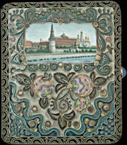 Портсигар с миниатюрой «Московский Кремль»