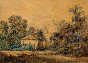Нисевин Платон Аполлонович (1830−1871)<br />«У церковной ограды», 1860-е гг.