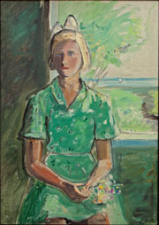 Лабас Александр Аркадьевич (1900 –1983). «Девочка в зеленом платье», 1962 г.