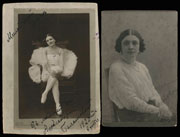 Две фотографии балерины А.М. Балашовой, c автографом.