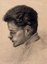 Дубовской Николай Никанорович (1859−1918)<br />«Портрет молодого человека в профиль», последняя четверть XIX – начало XX вв.
