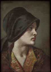Чумаков Федор Петрович (1823–1911) «Молодая женщина в шляпке», 1900-е гг.