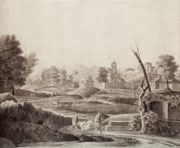 Неизвестный художник<br />«Архитектурный пейзаж», конец XVIII− начало XIX вв.