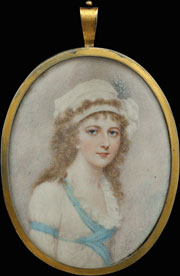 Неизвестный художник, монограмма – A.P. «Женский портрет», 1795 г.