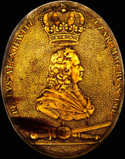 Табакерка с профильным изображением императора Петра I