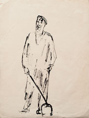 Пакулин Вячеслав Владимирович (1901–1951)<br />«Сталевар». Эскиз плаката, 1930-е гг.